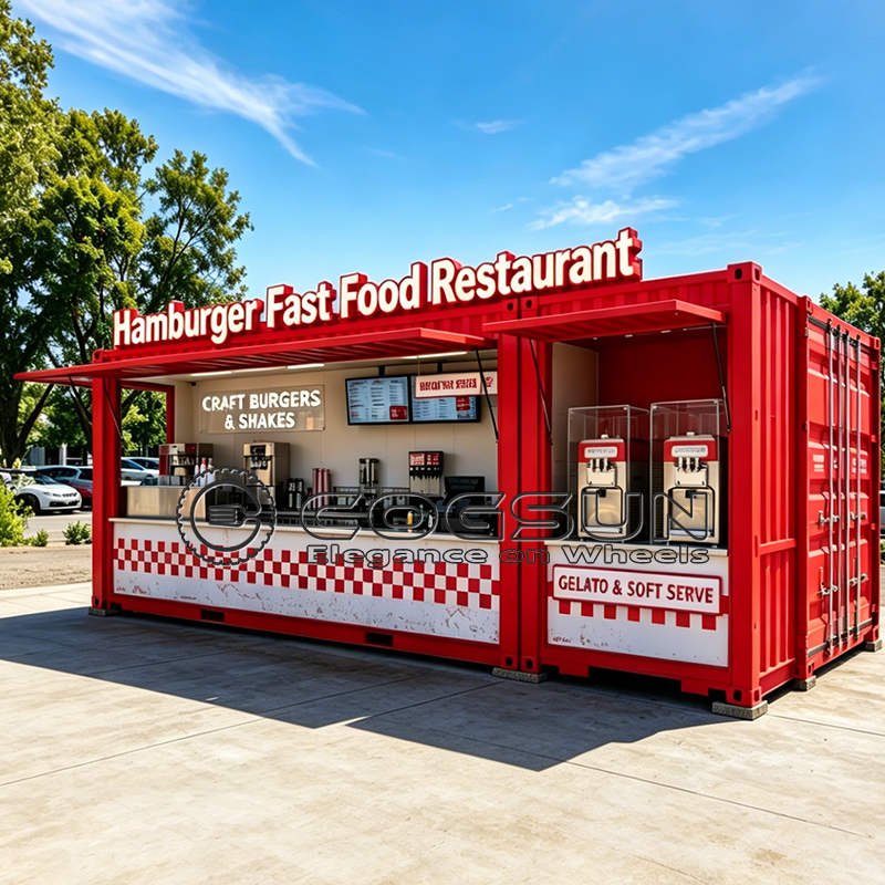 Commercial Kitchen And Bar - COGSUN Personalizowany Mobilny Kontenerowy Kiosk Gastronomiczny
